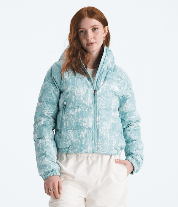 Womens-Hydrenalite-Down-HoodiePrint-TNF-HERO.png